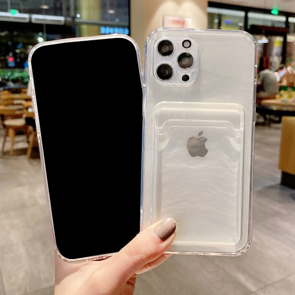 [⚠️Clearance] NEW iPhone 12 Pro Max Transparent Card Holder case - Picture 2 of 6